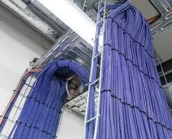 Cabling on construction on site